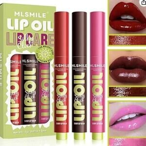 Mlsmile Lip Oil Lip Balm Lip Care Silky Click Lip Plumper Lip Balm 3 pack